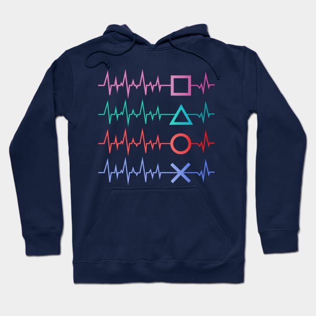 PS Gamer Heartbeat Hoodie by inkonfiremx